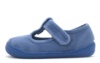 Zapatillas niño Zapy barefoot pepito modelo Gregal color azul denim calzado respetuoso muy comodas y flexibles lonetas pepito Zapyflex unisex con cierre de tira adherente made in Spain - Ítem1