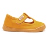 Zapatillas niño Zapy barefoot pepito modelo Gregal color mostaza calzado respetuoso muy comodas y flexibles lonetas pepito Zapyflex unisex con cierre de tira adherente made in Spain - Ítem3