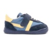 Zapatillas niño Zapy modelo Dali color azul jeans y amarillo calzado barefoot con cierre de tira adherente y elasticos calzado respetuoso Zapyflex natural steps made in Spain muy comodas y flexibles sneakers barefoot con la calidad Zapy - Ítem1