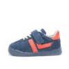Zapatillas niño Zapy modelo Milan color azul jeans y naranja calzado barefoot con cierre de tira adherente y elasticos calzado respetuoso Zapyflex natural steps made in Spain muy comodas y flexibles sneakers barefoot con la calidad de Zapy - Ítem1