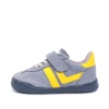 Zapatillas niño Zapy modelo Milan color niquel y amarillo calzado barefoot de piel con cierre de tira adherente y elasticos calzado respetuoso Zapyflex natural steps made in Spain muy comodas y flexibles - Ítem2