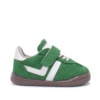 Zapatillas niño Zapy modelo Milan color verde y blanc0 calzado barefoot con cierre de tira adherente y elasticos calzado respetuoso Zapyflex natural steps made in Spain muy comodas y flexibles sneakers barefoot con la calidad de Zapy - Ítem1