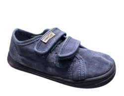 Zapatillas niño Zapy modelo Poniente color azul glace calzado respetuoso barefoot muy comodas y super flexibles lonetas Zapyflex con cierre de doble tira adherente made in Spain