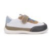 Zapatillas niño Zapy modelo Reims color blanc0 gris grafito y azul calzado barefoot con cierre de tira adherente y elasticos calzado respetuoso Zapyflex natural steps made in Spain deportivos muy comodas y flexibles sneakers barefoot con calidad Zapy - Ítem1