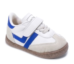 Zapatillas niño Zapy modelo Turin color hielo azulon calzado barefoot con cierre de tira adherente y elasticos calzado respetuoso Zapyflex natural steps made in Spain muy comodas y flexibles