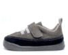 Zapatillas niño barefoot de la marca Zapy modelo Palermo zapatos Brucher color gris marengo sneakers Zapyflex calzado respetuoso fabricado en España con cierre de tira adherente y elasticos muy comodas y flexibles - Ítem3