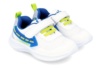 Zapatillas niño con luces Garvalin color blanco azul y lima de rejilla deportivas con luces Garvalin con cierre de velcro y elasticos muy comodas y ligeras - Ítem2