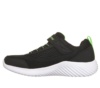 Zapatillas niño de la marca Skechers modelo Bounder Quantarun color negro y lima muy ligeras deportivas Skechers para niños con cierre de tira adherente y elasticos con sistema easy on off lavables en lavadora Designed in Los Angeles by Skechers - Ítem1