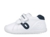 Zapatillas niño escolares Biomecanics barefoot blanc0 y azul calzado respetuoso con el desarrollo natural del pie para gateo y primeros pasos colegiales con exterior de piel y cierre de tira adherente con plantilla antibacteriana - Ítem3