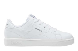 Zapatillas niño y niña Reebok modelo Court clean color blanc0 con logo gris sneakers tennis colegiales unisex Reebok muy trending con cierre de cordones deportivos escolares de Reebok muy comodos y trending