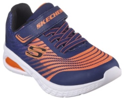 Zapatillas skechers naranja y azul textil deportivas skech air ligeras con velcro y elasticos