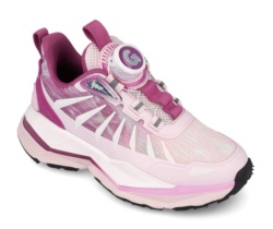 Zapatillas tecnicas niña Garvalin color rosa lila y blanc0 con cierre rotatorio facil rapido y seguro deportivos Garvalin con sistema dry feeling pies secos y sanos muy ligeras y comodas