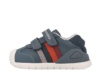 Zapatillas urban casual niño Biomecanics color azul petrol con tiras en rojo azul y gris de piel sauvage calzado respetuoso con el desarrollo natural del pie para gateo y primeros pasos cierre de doble tira adherente y tecnologia always dry - Ítem4