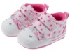 Zapato bebe Chicco Nadette zapatillas primera puesta en lona color fucsia flores unicornio doble velcro - Ítem1