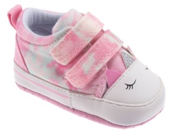 Zapato bebe Chicco Nadette zapatillas primera puesta en lona color rosa unicornio doble velcro