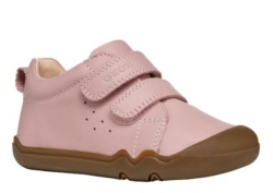 Zapatos niña Geox barefoot color rose rosa de piel nappa sneakers casual Geox respira calzado respetuoso de Geox con cierre de doble tira adherente muy comodos y avalados por la asociacion italiana de podologia by Geox respira Italian designed