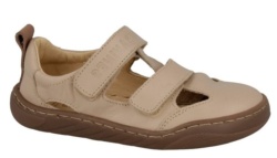 Zapatos niño Andanines Mousse taupe sandalias de piel de calzado respetuoso de la marca Andanines fabricados en España con cierre de velcro muy comodos y flexibles