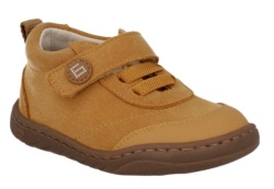 Zapatos niño Andanines barefoot Bourne mostaza con puntera reforzada botitas de calzado respetuoso de la marca Andanines fabricados en piel y hechos en España muy comodos y flexibles con la calidad de Andanines