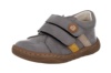 Zapatos niño Andanines barefoot color gris y mostaza calzado respetuoso de Andanines de piel bourne con cierre de doble tira adherente botin bajo de Andanines muy comodos y flexibles made in Spain - Ítem1