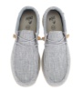 Zapatos niño tipo nauticos textil de la marca Walk in Pitas modelo Wallabi linen color gris jaspeado ligeros frescos y muy comodos con plantilla extraible de piel de la marca de la gallina PITAS - Ítem4