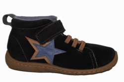 Zapy botas de piel azul marino jeans con estrella cierre de elásticos y velcro | Mysweetstep - Ítem