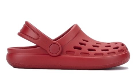 Zuecos niño de la marca Igor modelo Sport color rojo sandalias cangrejeras Igor unisex muy comodas y muy ligeras para playa y piscina made in Spain