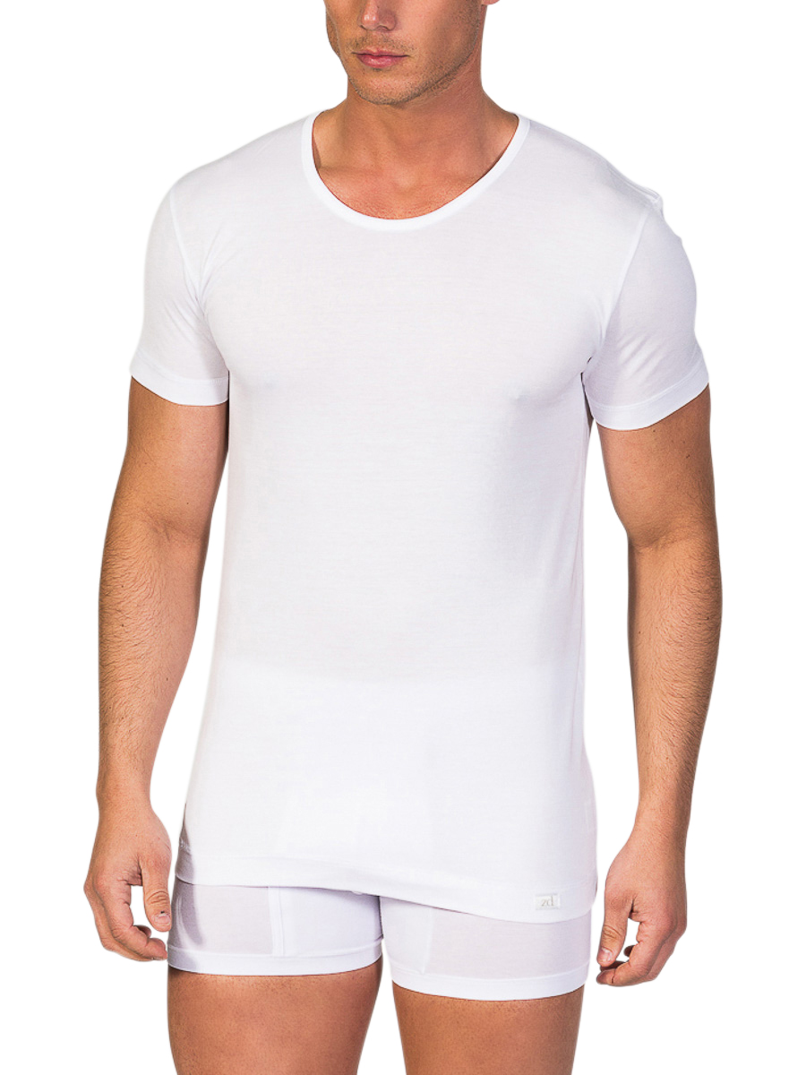 Crew-neck T-shirt Mercerized Cotton - Item2