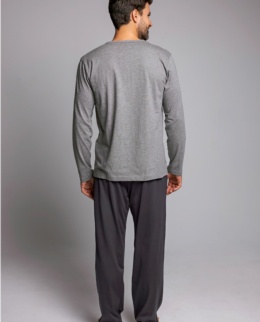 Grey mercerized cotton pyjama - Item4