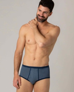 Lines Fly Front Brief Egyptian Cotton