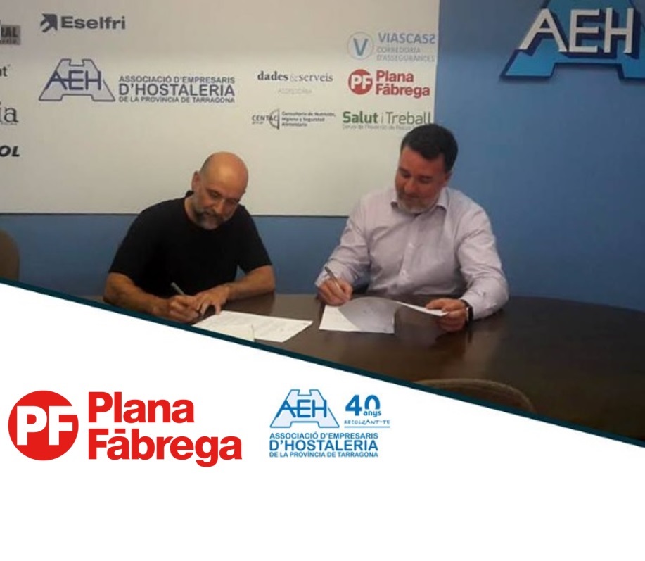 Acuerdo de colaboración asociación hostelería provincia de Tarragona y Plana Fābrega