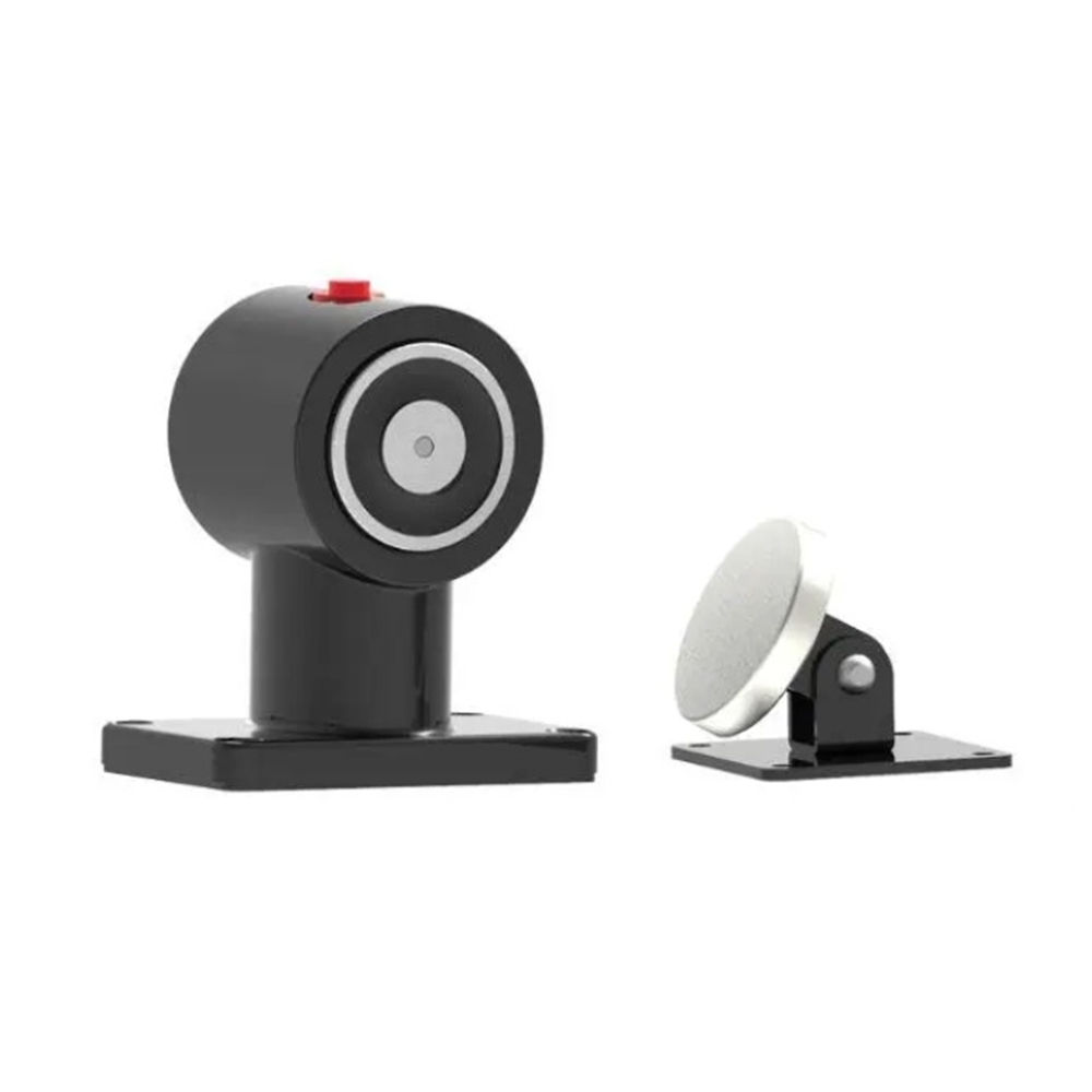 Dispositifs de retenue magnétique au sol 55 kg, 24 V CC, acier blanc + contreplaque articulée