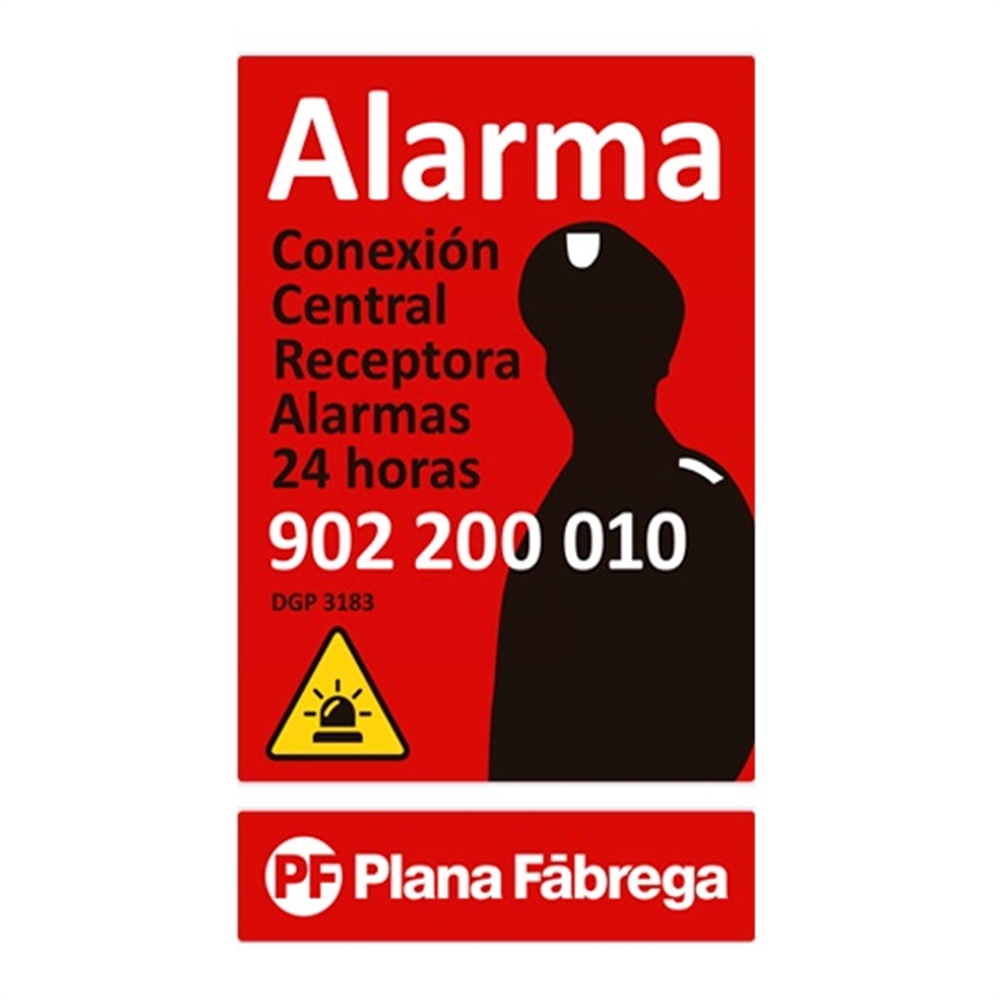 Placa alarma gran castellà