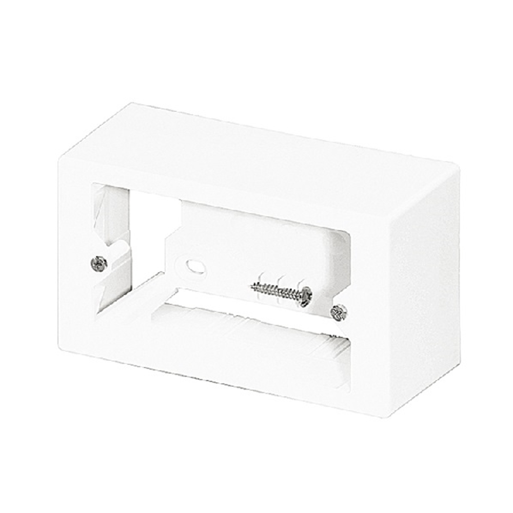 Caja superficie mecanismos tipo italiano blanco