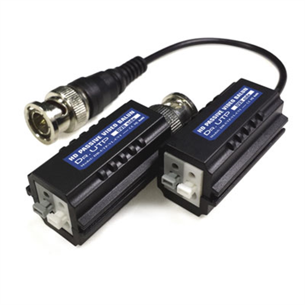 Kit Conversor apilable UTP RJ45 Video + Alimentación para HDCVI/TVI/AHD (2 u.) cable flexible