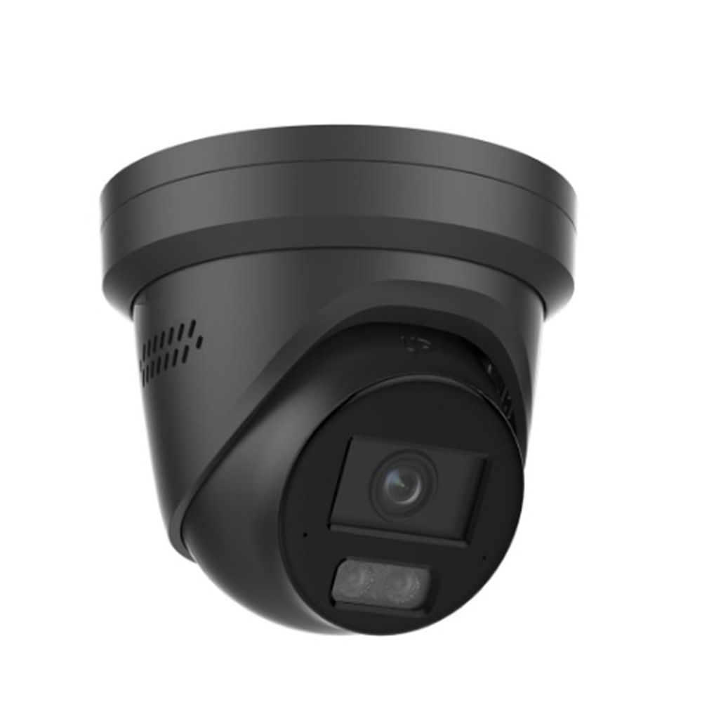 CÀMERA IP DOMO TURRET 4Mp ÒPTICA FIXA 2,8mm SMART HYBRID LIGHT 20m COLORVU Ip67 MIC, ALARMA, PoE. NEGRA