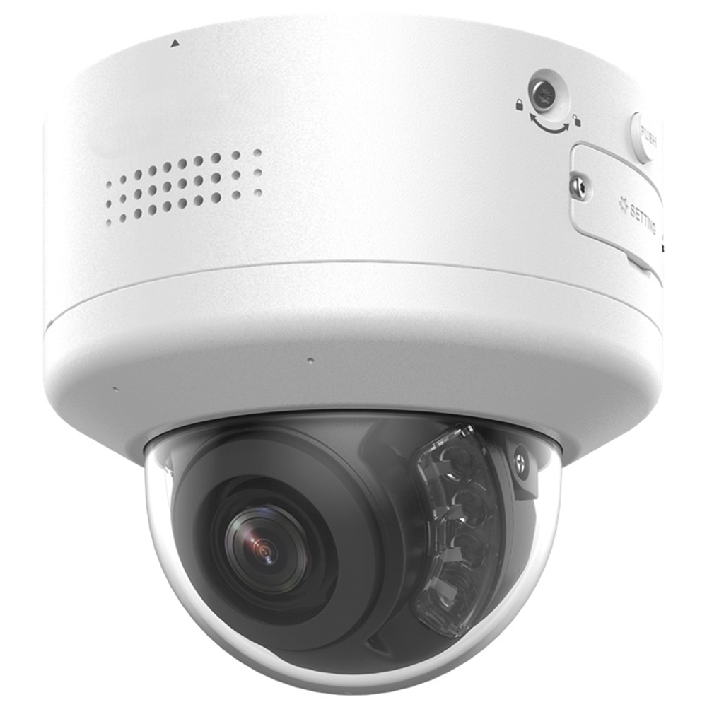 CAMERA IP DOMO 4MP OPTICA VFM (2.8-12MM) SMART HYBRID LIGHT 40M MIC ALTAVEU POE ALARMA COLORVU ACUSENSE IP66 IK10
