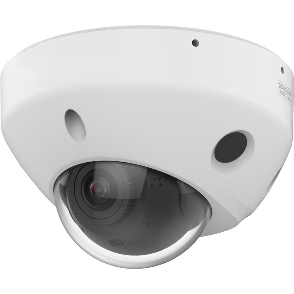 CAMERA IP DOMO 4MP OPTICA VFM (2.8-4MM) IR 30M MIC POE ACUSENSE FACIAL WDR 130DB H.265+ IP67 IK08
