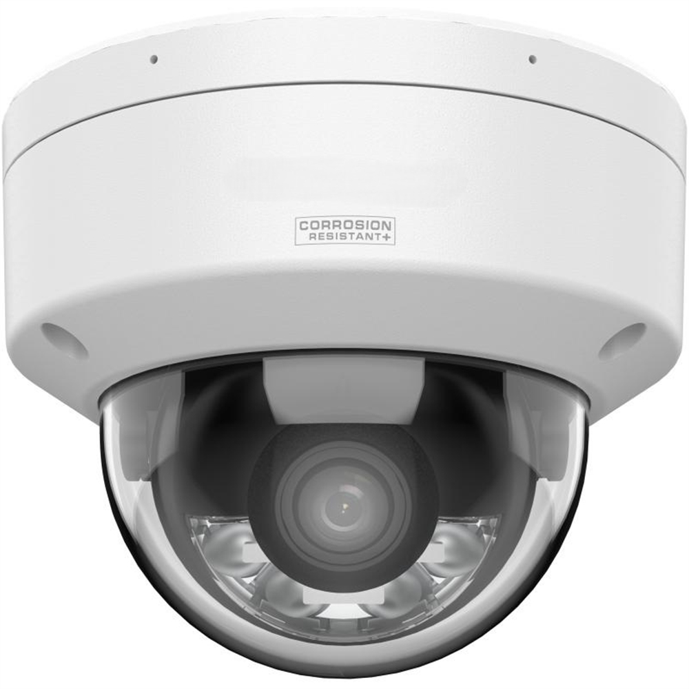 CAMERA IP DOMO 8MP OPTICA FIXA 2.8MM SMART HYBRID LIGHT 30M MIC ALTAVEU POE ALARMA COLORVU ACUSENSE WDR 130DB IP67 IK10
