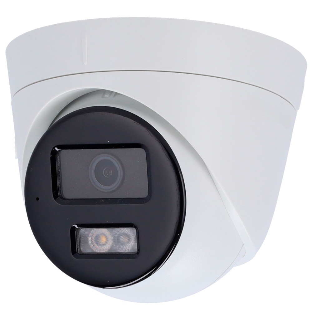 CAMERA IP TURRET 4MP OPTICA FIXA 4MM SMART HYBRID LIGHT 30M MIC POE WDR 120DB IP67

