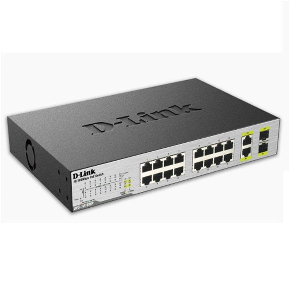 Switch 16 Ports 10/100 (16 PoE) +2P 1000 no gestionable