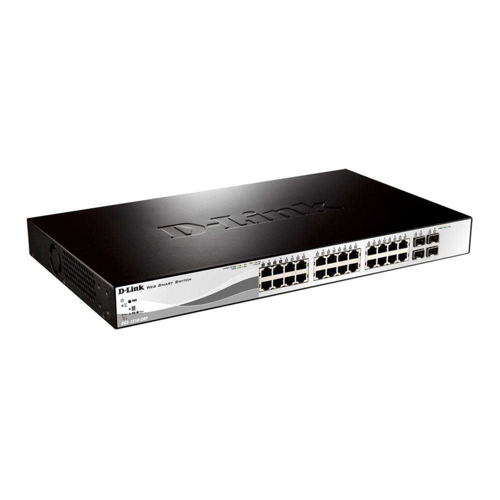 SWITCH 28P GESTIONABLE SMART. 24P GIGABIT POE + 4P SFP. P.BUDGET 370W