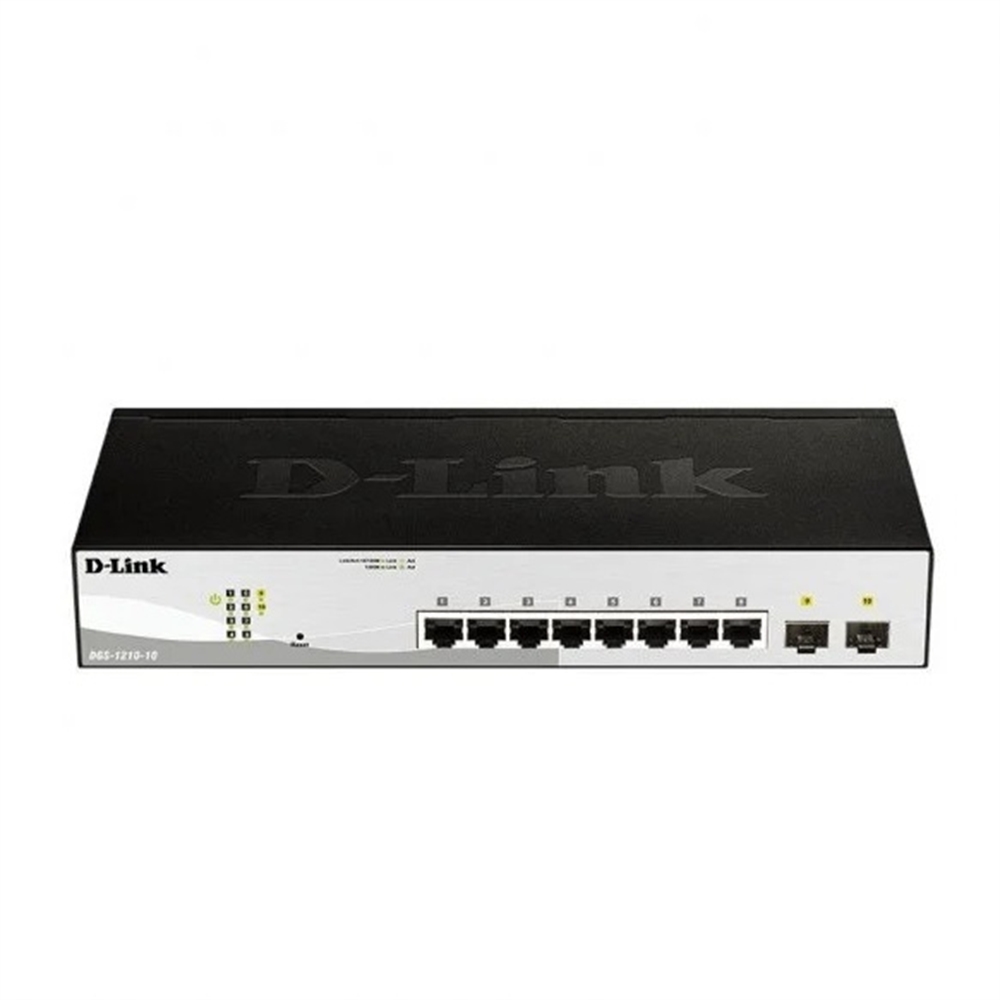 SWITCH 10P GESTIONABLE SMART 8P GIGABIT PoE+ 2P 1000BASE-T/SFP P.Budget 60W.