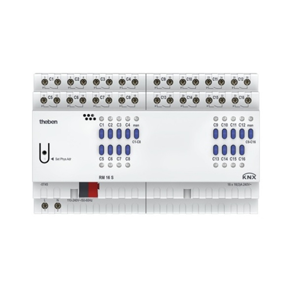 ACTUADOR 16 CANALS KNX COMMUTACIÓ FIX2