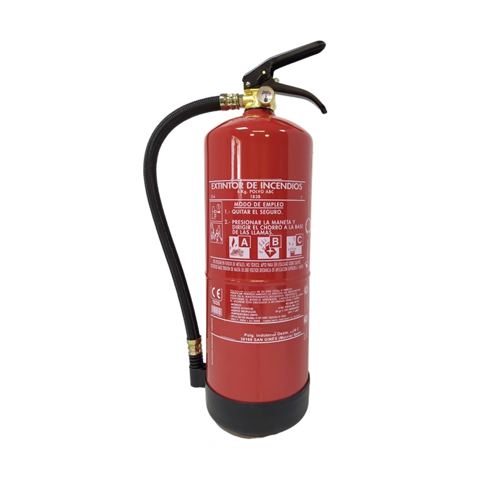 Extintor Para Fuegos ABC De 6 Kg - Sistema Contra Incendio