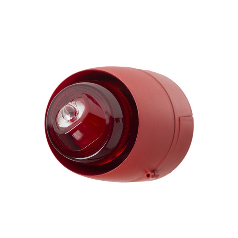 Sirena interior vermella flash blanc. Paret tub vist. 32 tons (Cert. EN54-3 i EN54-23)