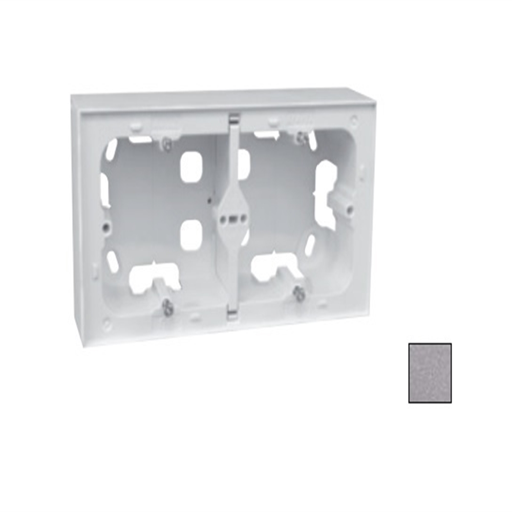 Doble caja de superficie serie Logus 90 aluminio