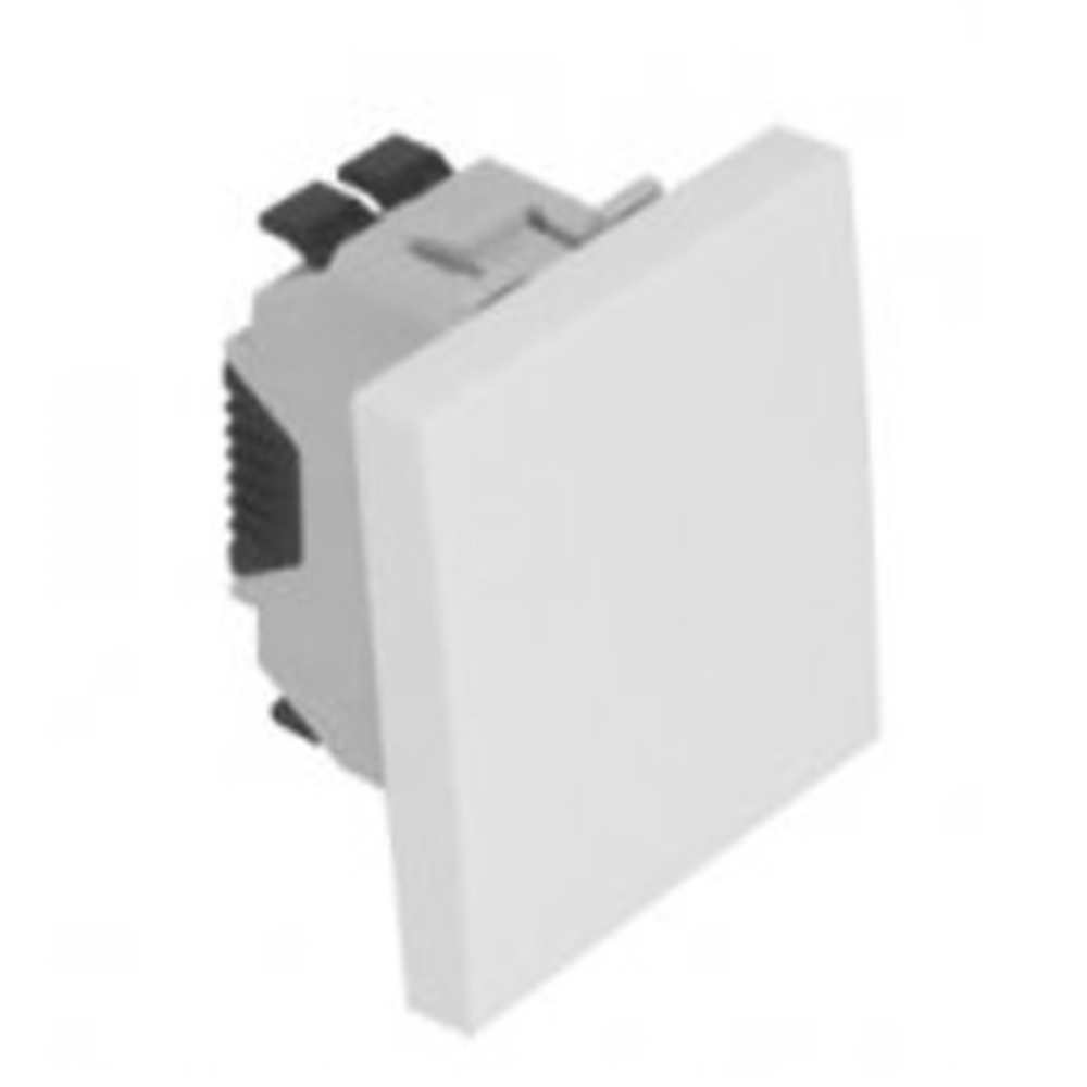 Interrupteur unipolaire Q45. 2 modules. blanc