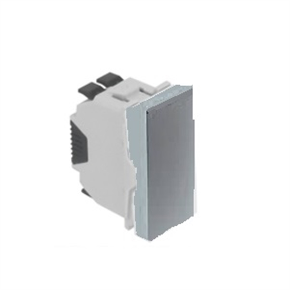 Interruptor Unipolar - 1 Módulo. Aluminio