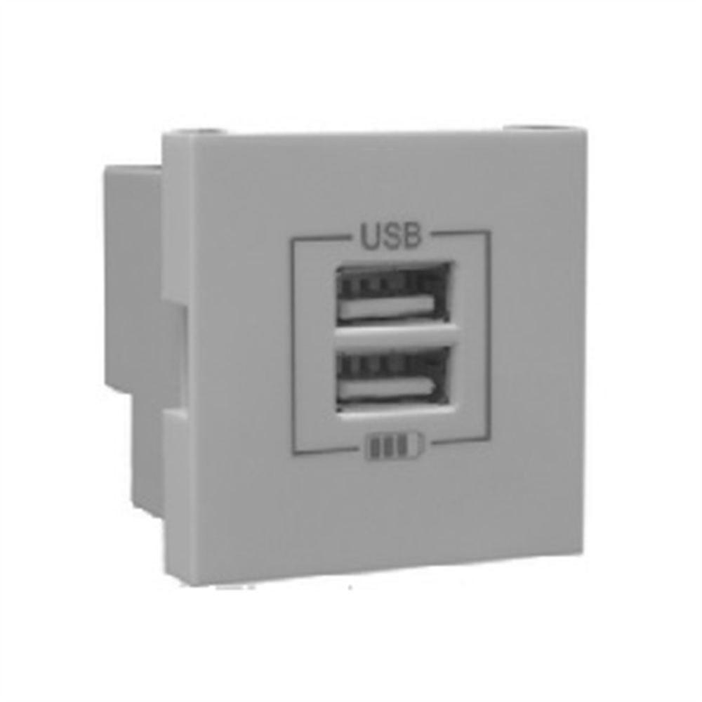 Carregador doble USB Tipus A Alumini