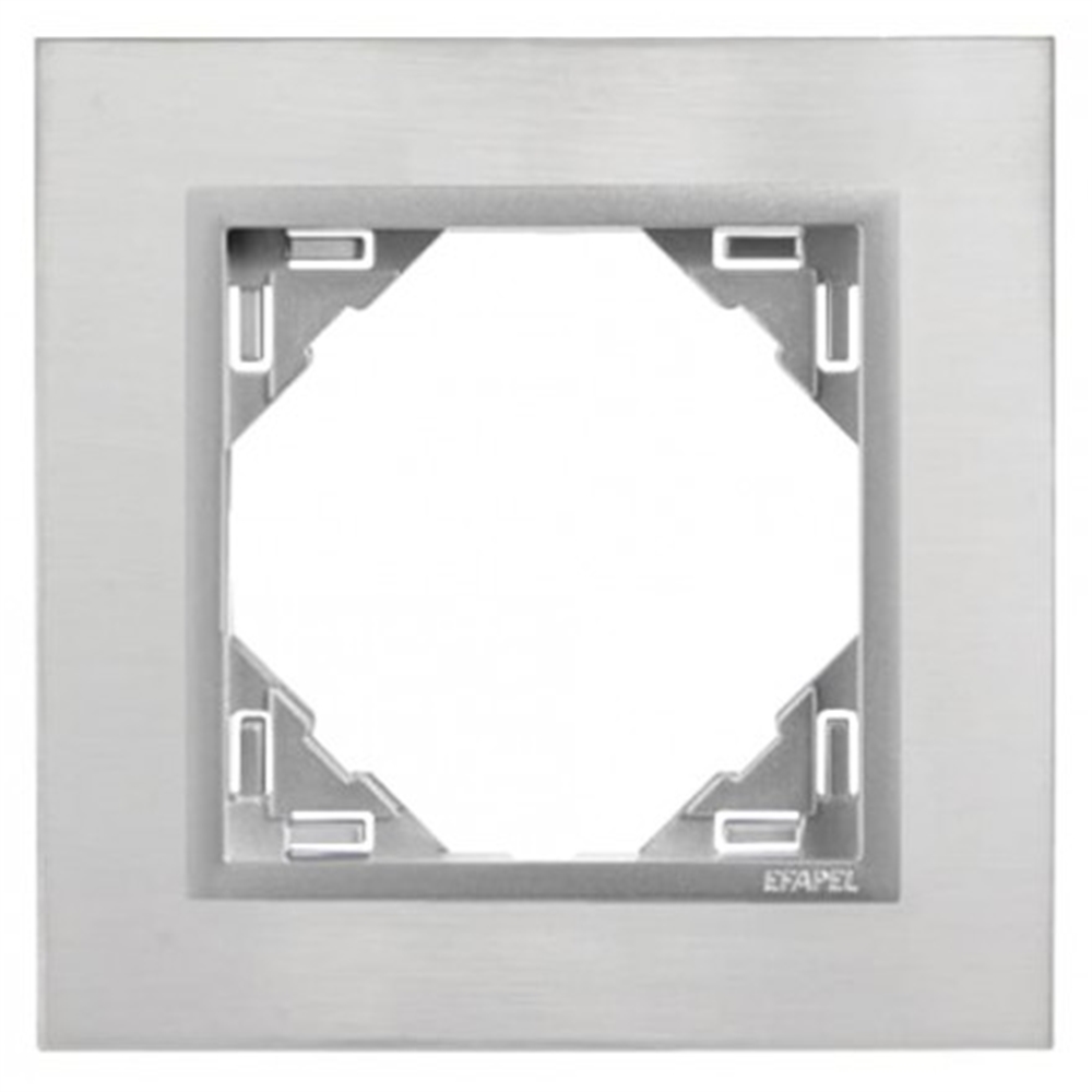 Plaque simple Inox/aluminium Metallo